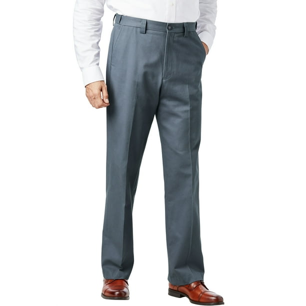 KingSize Mens Big /& Tall Classic Fit Wrinkle-Free Expandable Waist Plain Front Pants